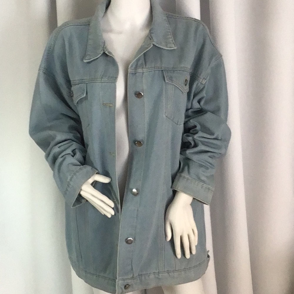 Light blue lot369 long jean jacket
